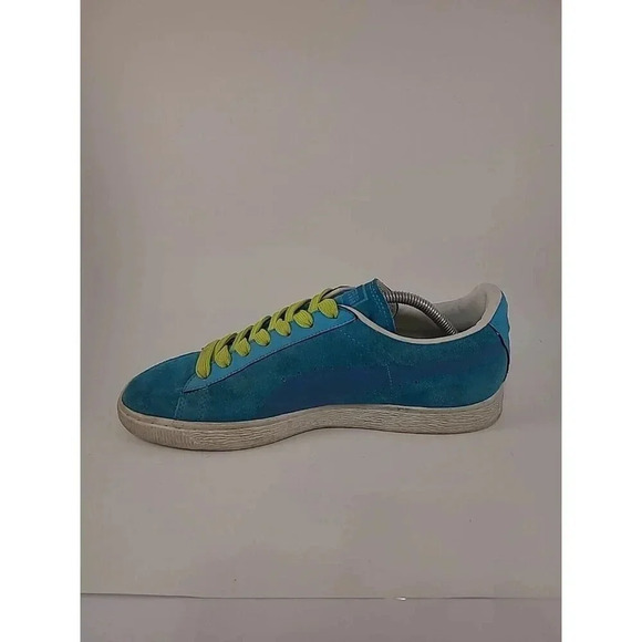 Puma SUEDE Classic Sprayed Fluo Blue Punch Size 10.5 - Picture 7 of 9